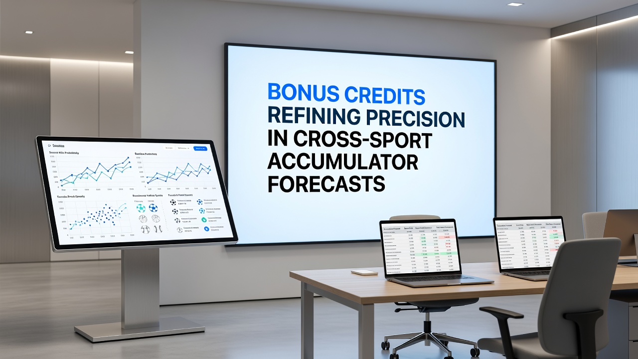 Detailed charts displaying accumulator forecast adjustments after bonus credit usage across tennis football and horse racing markets