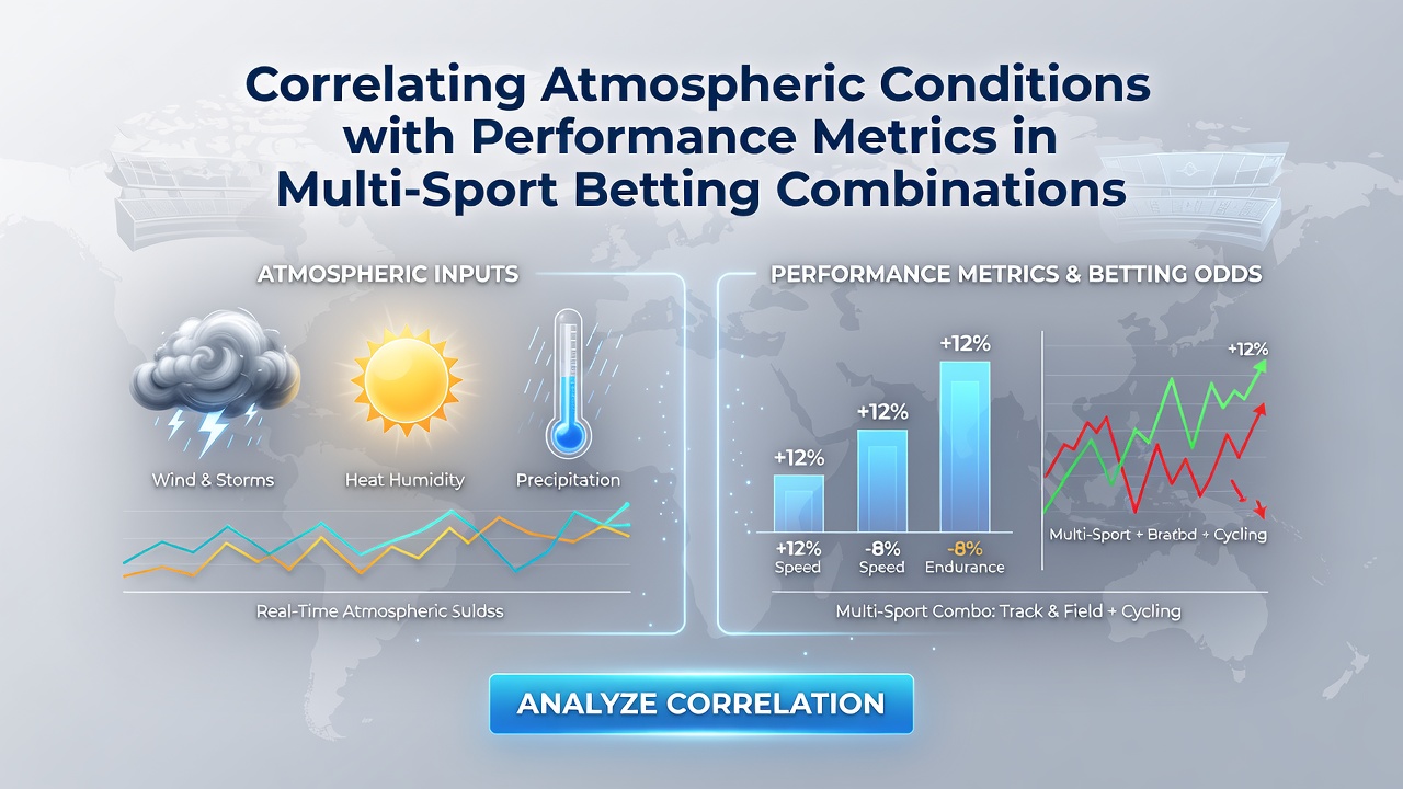 Weather data overlays on multi-sport betting interfaces showing temperature and wind correlations