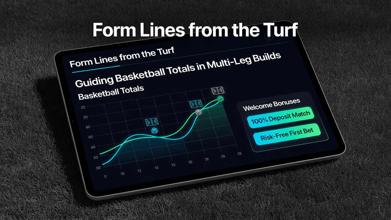 Detailed basketball totals chart connected to equine performance data for accumulator construction