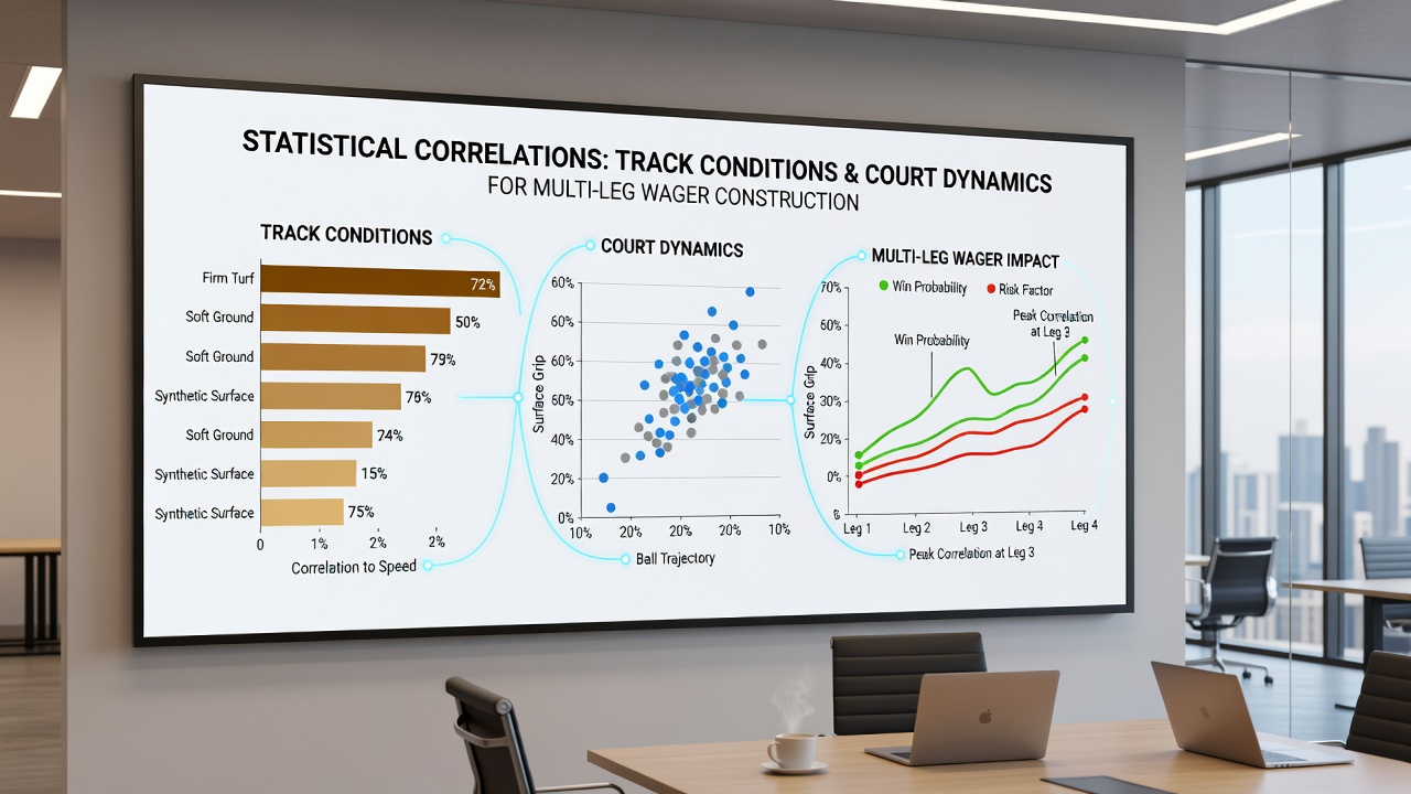 Detailed charts illustrating correlations between track moisture levels and tennis court speeds used in accumulator modeling