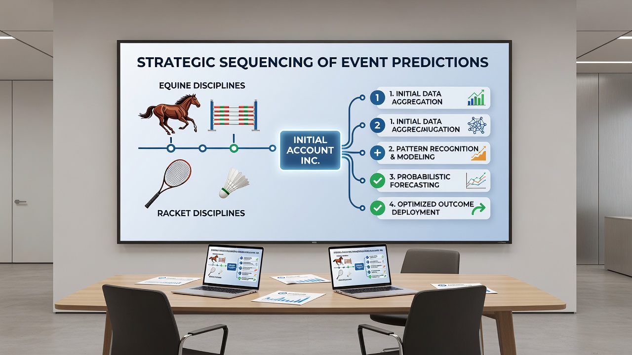 Tennis court and horse racing track side by side illustrating cross-discipline accumulator sequencing