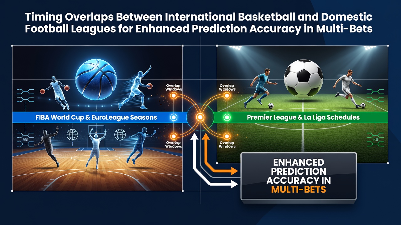Calendar view showing overlapping dates for international basketball tournaments and domestic football league fixtures across multiple regions