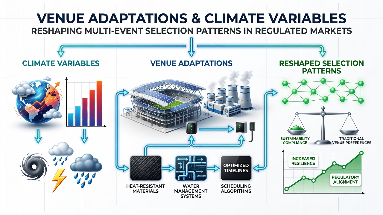 Sports venues adapted for climate control with betting activity indicators