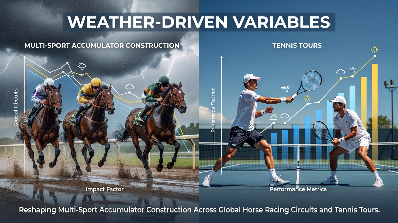 Weather conditions affecting horse racing tracks and tennis courts globally